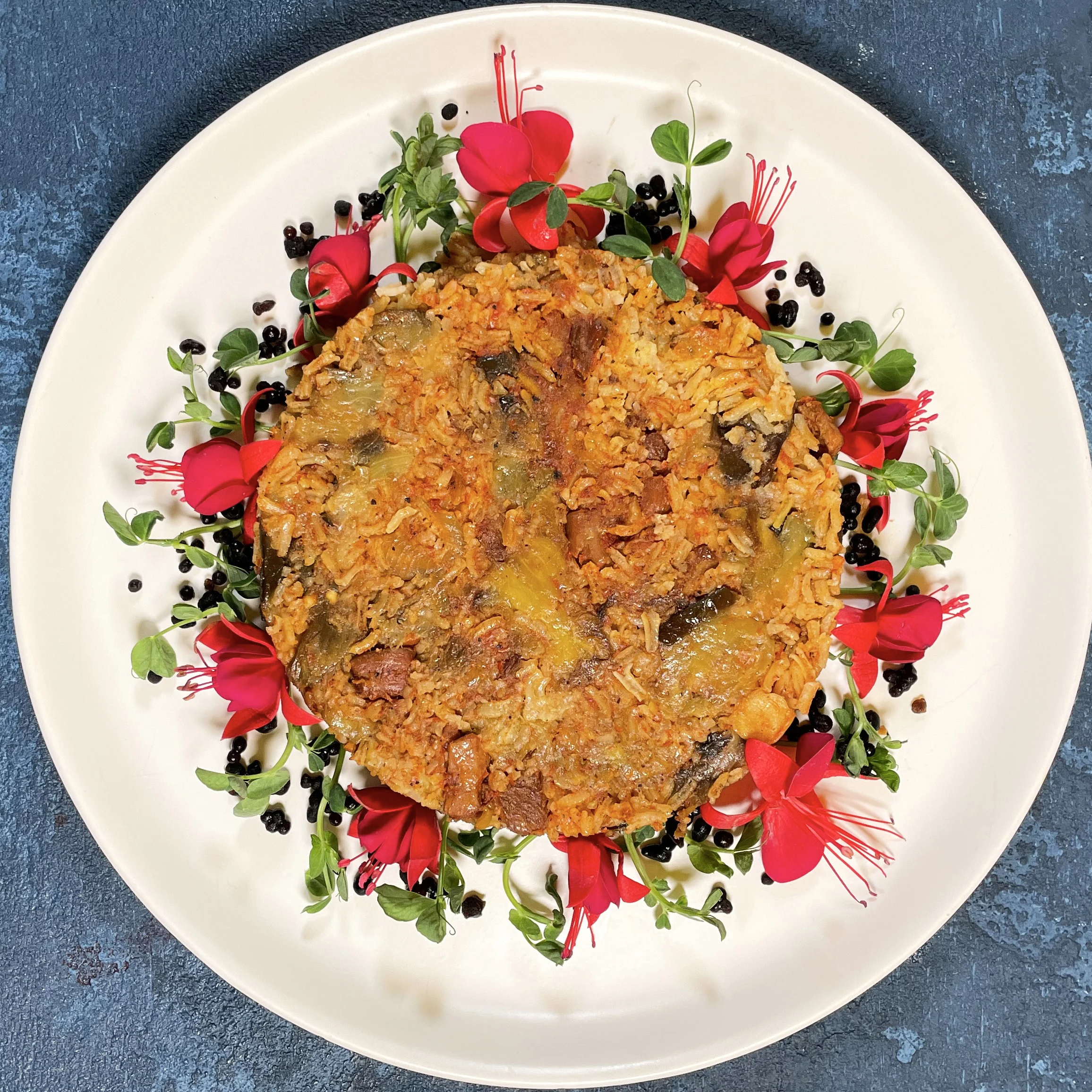 بادمجان پلو قزوینی