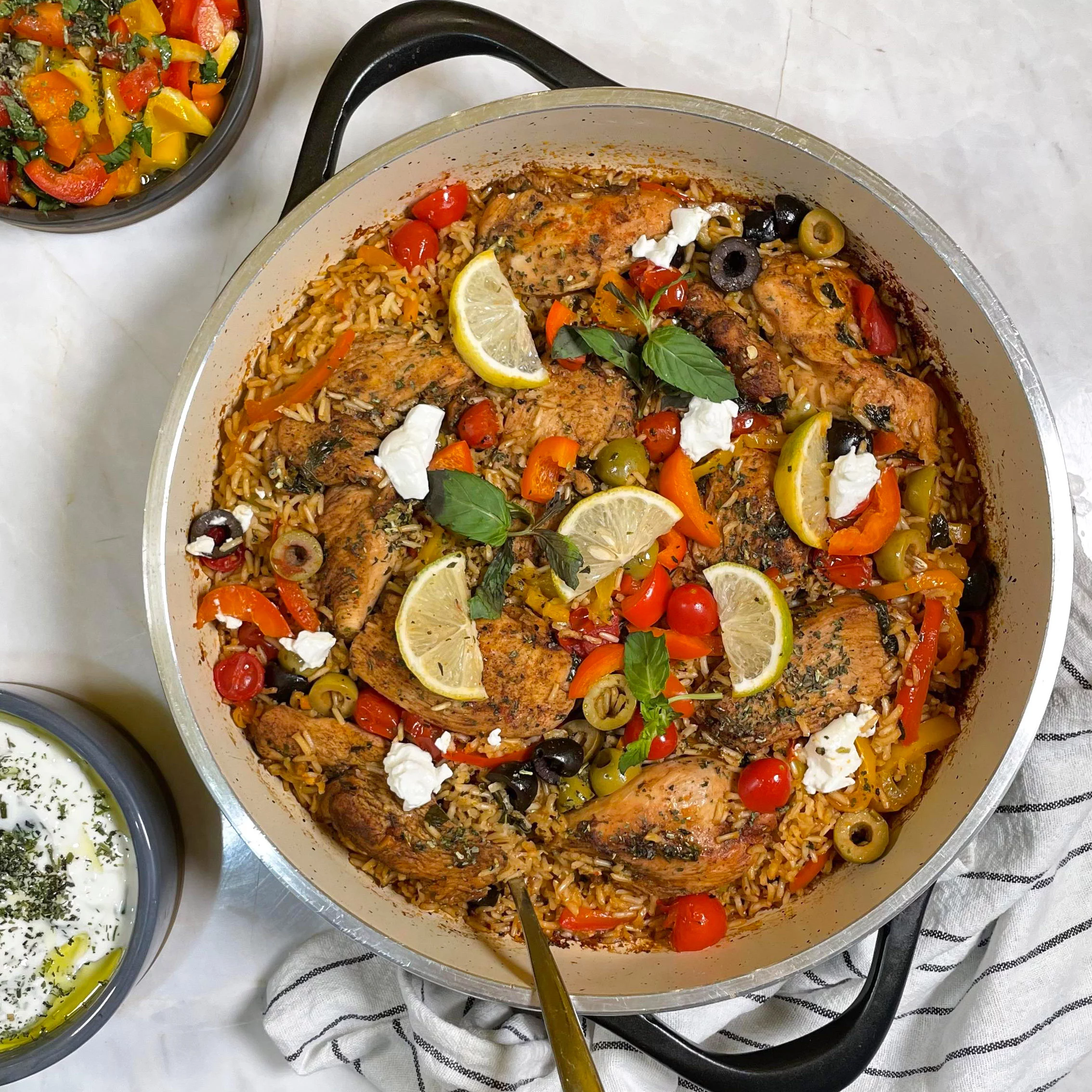 پاستا برنجی یونانی